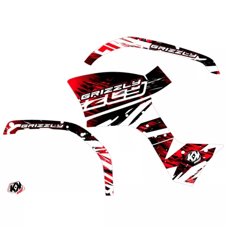 Karosszéria védő dekor matrica készlet Quad YAMAHA Wild Piros Széria