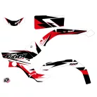Karosszéria védő dekor matrica készlet Quad YAMAHA Stage Fekete/Piros Széria