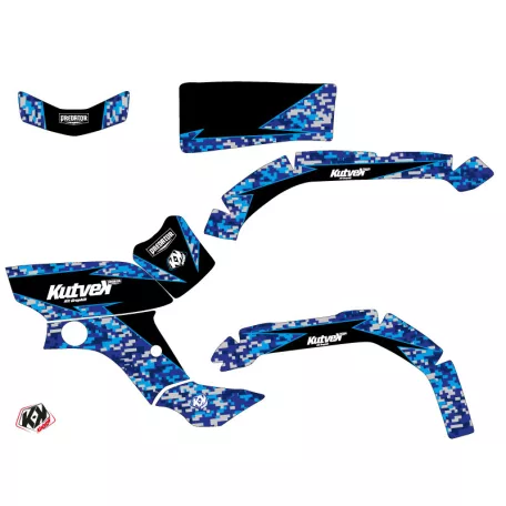 Karosszéria védő dekor matrica készlet Quad YAMAHA Predator Kék Széria