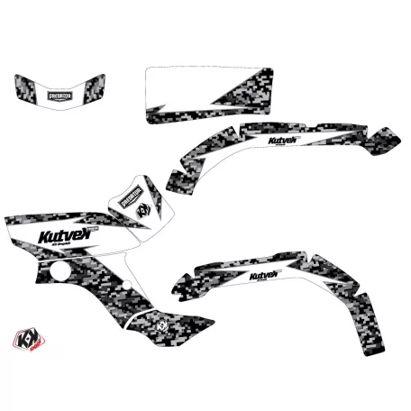 Karosszéria védő dekor matrica készlet Quad YAMAHA Predator Fehér Széria