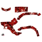 Karosszéria védő dekor matrica készlet Quad YAMAHA Camo Piros Széria