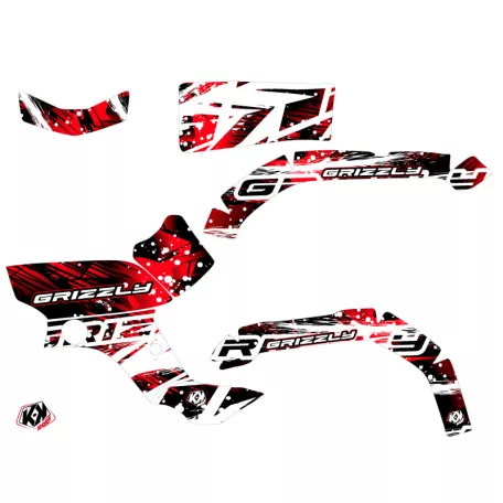 Karosszéria védő dekor matrica készlet Quad YAMAHA Wild Piros Széria