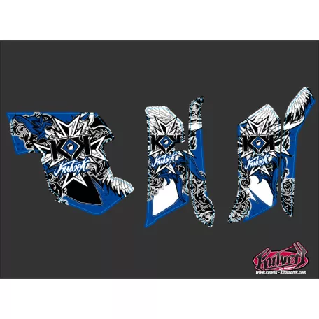 Karosszéria védő dekor matrica készlet Quad YAMAHA Demon Kék Széria