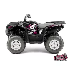   Karosszéria védő dekor matrica készlet Quad YAMAHA Trash Fekete/Rózsaszín Széria