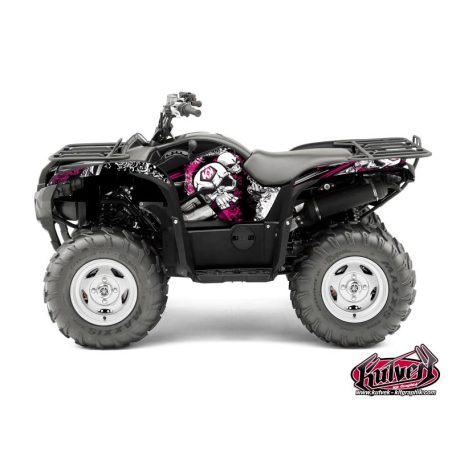 Karosszéria védő dekor matrica készlet Quad YAMAHA Trash Fekete/Rózsaszín Széria