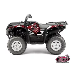   Karosszéria védő dekor matrica készlet Quad YAMAHA Demon Piros Széria