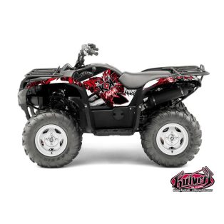  Karosszéria védő dekor matrica készlet Quad YAMAHA Demon Piros Széria