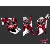  Karosszéria védő dekor matrica készlet Quad YAMAHA Demon Piros Széria