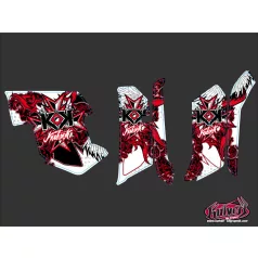   Karosszéria védő dekor matrica készlet Quad YAMAHA Demon Piros Széria