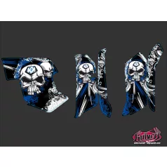   Karosszéria védő dekor matrica készlet Quad YAMAHA Trash Fekete/Kék Széria