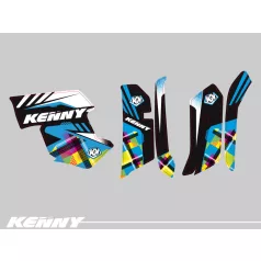   Karosszéria védő dekor matrica készlet Quad YAMAHA Kenny Kék Széria