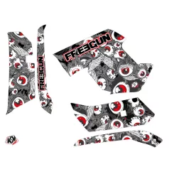   Karosszéria védő dekor matrica készlet Quad YAMAHA Freegun eyed Piros Széria