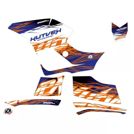 Karosszéria védő dekor matrica készlet Quad YAMAHA Eraser Kék/Narancs Széria
