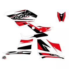   Karosszéria védő dekor matrica készlet Quad YAMAHA Stage Fekete/Piros Széria