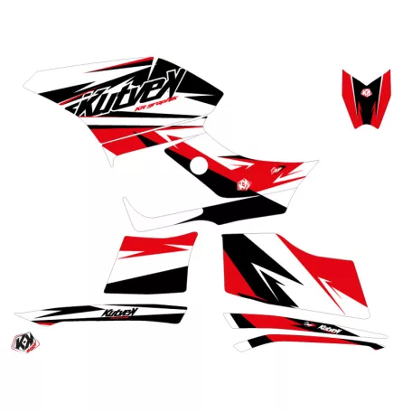 Karosszéria védő dekor matrica készlet Quad YAMAHA Stage Fekete/Piros Széria