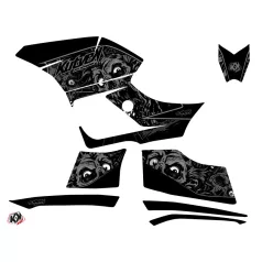   Karosszéria védő dekor matrica készlet Quad YAMAHA Zombies dark Fekete Széria