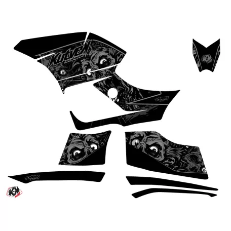 Karosszéria védő dekor matrica készlet Quad YAMAHA Zombies dark Fekete Széria