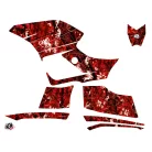Karosszéria védő dekor matrica készlet Quad YAMAHA Camo Piros Széria
