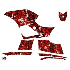   Karosszéria védő dekor matrica készlet Quad YAMAHA Camo Piros Széria