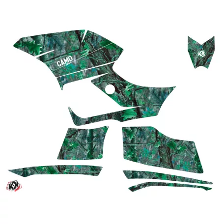 Karosszéria védő dekor matrica készlet Quad YAMAHA Camo Zöld Széria