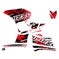   Karosszéria védő dekor matrica készlet Quad YAMAHA Wild Piros Széria