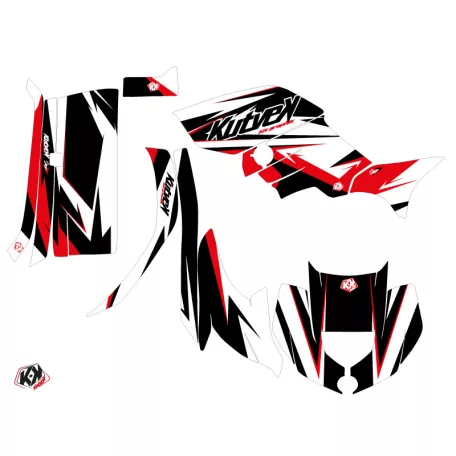 Karosszéria védő dekor matrica készlet Quad YAMAHA Stage Fekete/Piros Széria