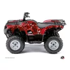 Karosszéria védő dekor matrica készlet Quad YAMAHA Camo Piros Széria