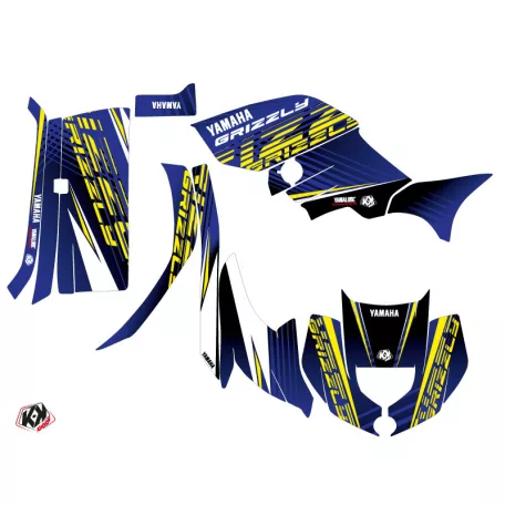 Karosszéria védő dekor matrica készlet Quad YAMAHA Flow Sárga Széria