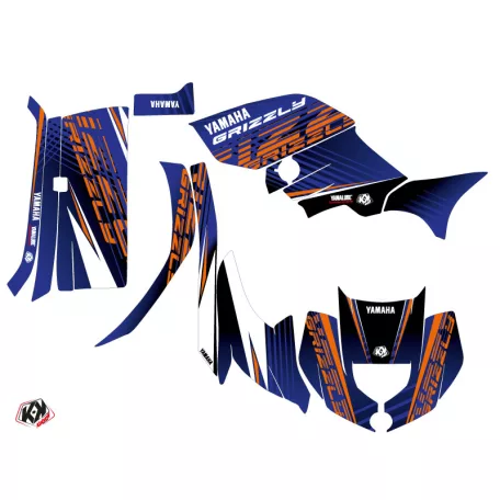 Karosszéria védő dekor matrica készlet Quad YAMAHA Flow Narancs Széria