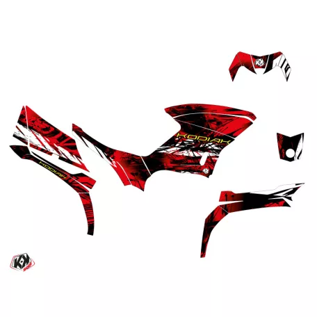 Karosszéria védő dekor matrica készlet Quad YAMAHA Wild Piros Széria