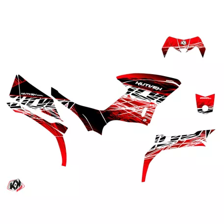 Karosszéria védő dekor matrica készlet Quad YAMAHA Eraser Piros/Fehér Széria