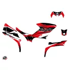 Karosszéria védő dekor matrica készlet Quad YAMAHA Stage Fekete/Piros Széria