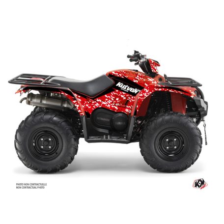 Karosszéria védő dekor matrica készlet Quad YAMAHA Predator Fekete/Piros Széria