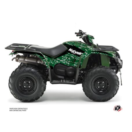 Karosszéria védő dekor matrica készlet Quad YAMAHA Predator Fekete/Zöld Széria