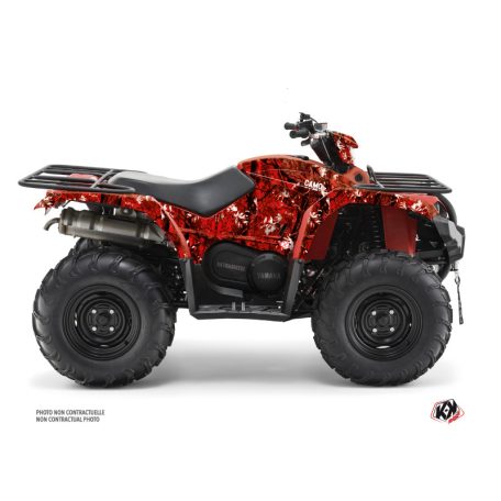 Karosszéria védő dekor matrica készlet Quad YAMAHA Camo Piros Széria