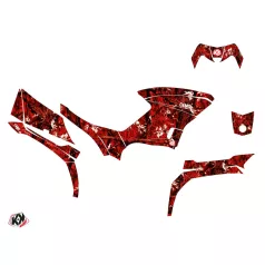   Karosszéria védő dekor matrica készlet Quad YAMAHA Camo Piros Széria
