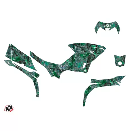 Karosszéria védő dekor matrica készlet Quad YAMAHA Camo Zöld Széria