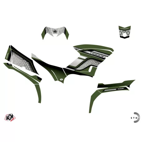 Karosszéria védő dekor matrica készlet Quad YAMAHA Intense Zöld Széria