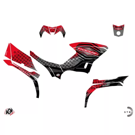 Karosszéria védő dekor matrica készlet Quad YAMAHA Sturdy Piros Széria