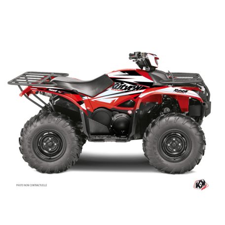 Karosszéria védő dekor matrica készlet Quad YAMAHA Stage Fekete/Piros Széria