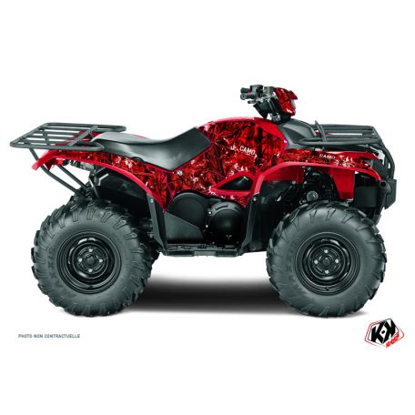 Karosszéria védő dekor matrica készlet Quad YAMAHA Camo Piros Széria