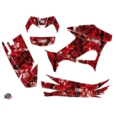   Karosszéria védő dekor matrica készlet Quad YAMAHA Camo Piros Széria