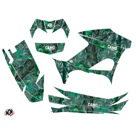 Karosszéria védő dekor matrica készlet Quad YAMAHA Camo Zöld Széria