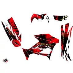   Karosszéria védő dekor matrica készlet Quad YAMAHA Wild Piros Széria