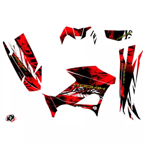 Karosszéria védő dekor matrica készlet Quad YAMAHA Wild Piros Széria