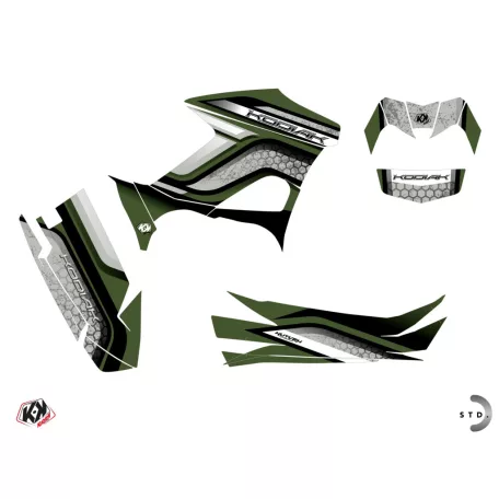 Karosszéria védő dekor matrica készlet Quad YAMAHA Intense Zöld Széria
