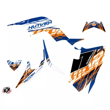 Karosszéria védő dekor matrica készlet Quad YAMAHA Eraser Kék/Narancs Széria