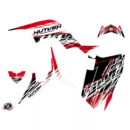 Karosszéria védő dekor matrica készlet Quad YAMAHA Eraser Piros/Fehér Széria