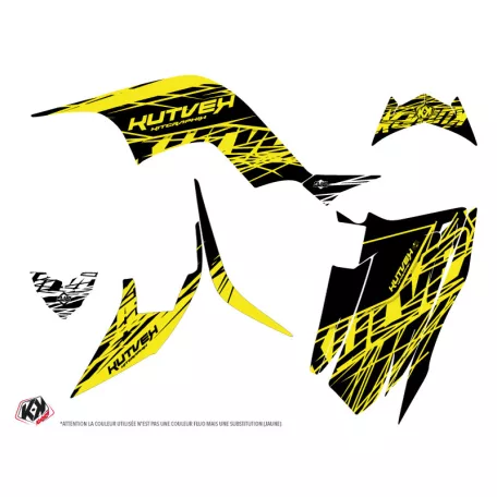 Karosszéria védő dekor matrica készlet Quad YAMAHA Eraser fluo Sárga Széria