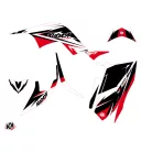 Karosszéria védő dekor matrica készlet Quad YAMAHA Stage Fekete/Piros Széria